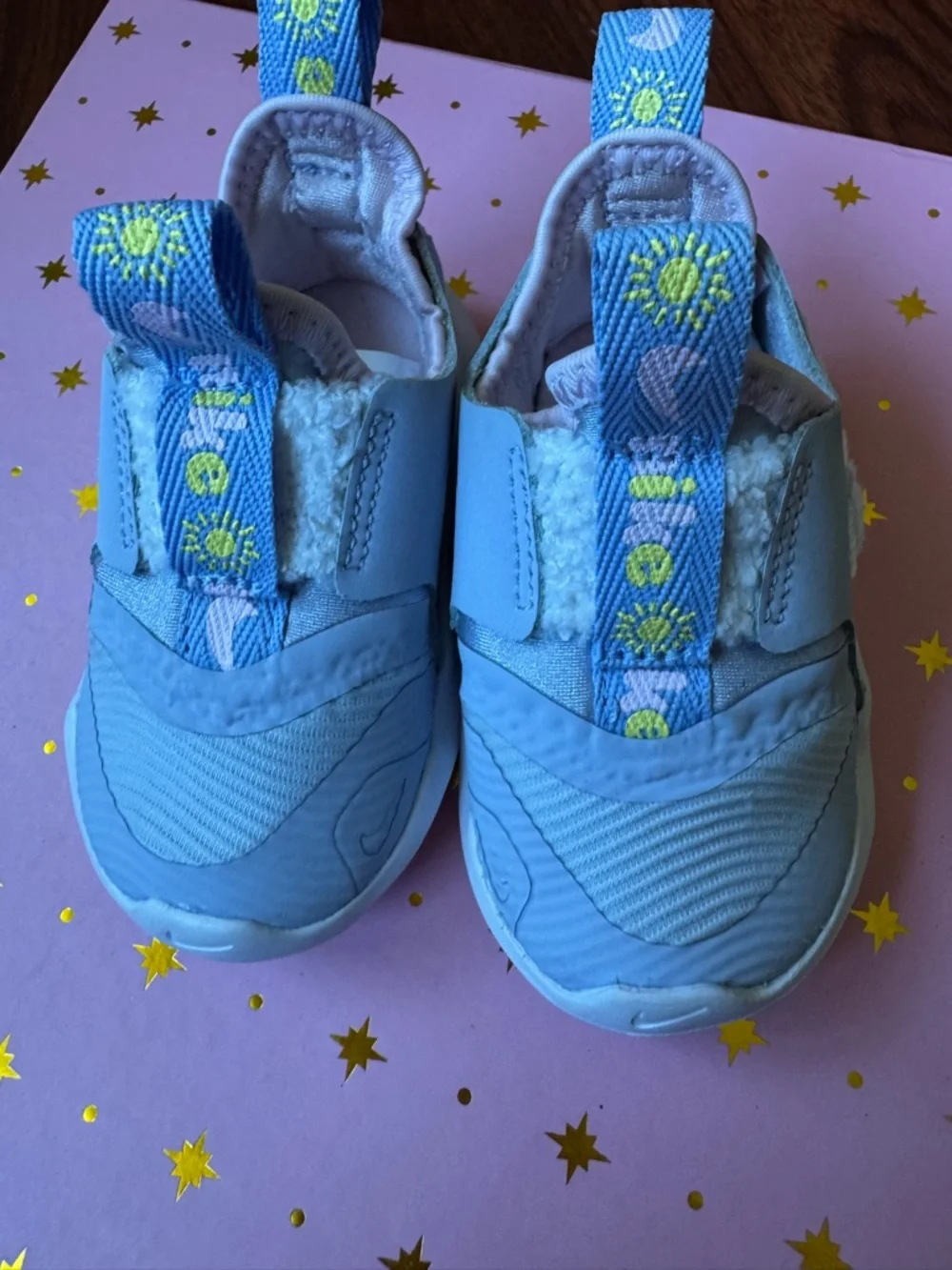 Nike Kids Light Blue & Pink Flex Runner Slip-On Sneakers size baby 3C - Picture 8 of 9